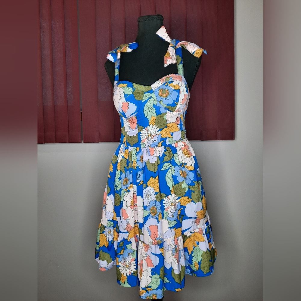 Floral Blue Sundress By Band Of The Free Size Small - Picture 2 of 7